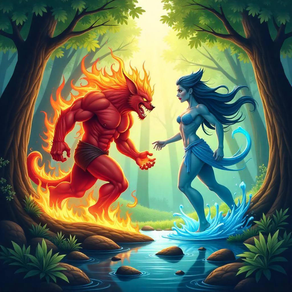 Fire vs. Water Fights Sea